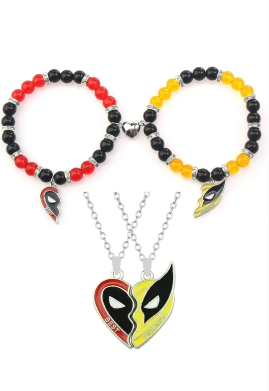 Deadpool & Wolverine Best Friend Necklaces & Bracelets Set image indicator(2)