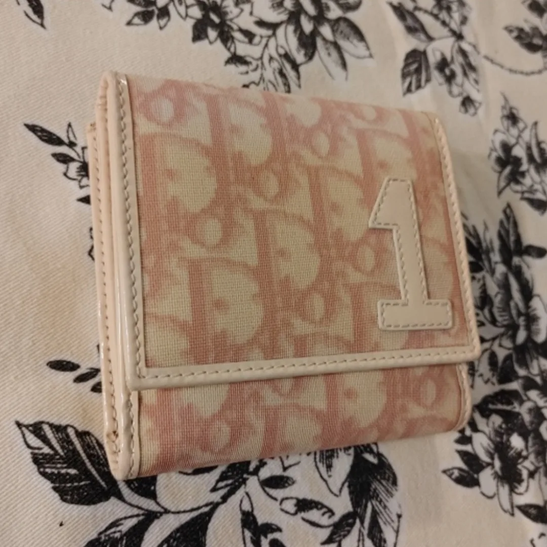 Christian Dior Pink Canvas Leather Wallet image indicator(10)