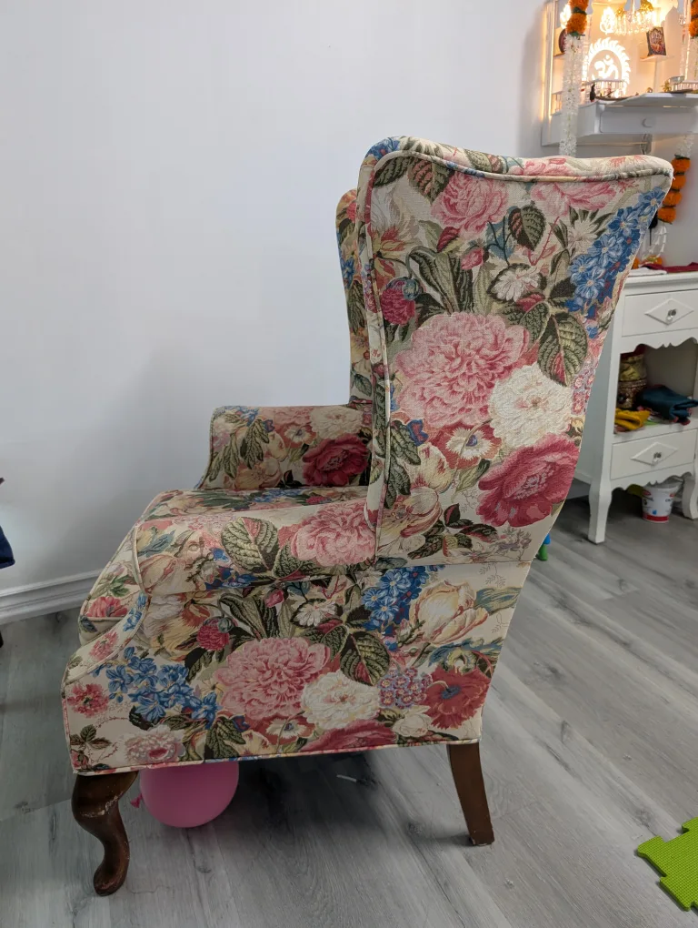 Floral Wingback Accent Chair image indicator(5)