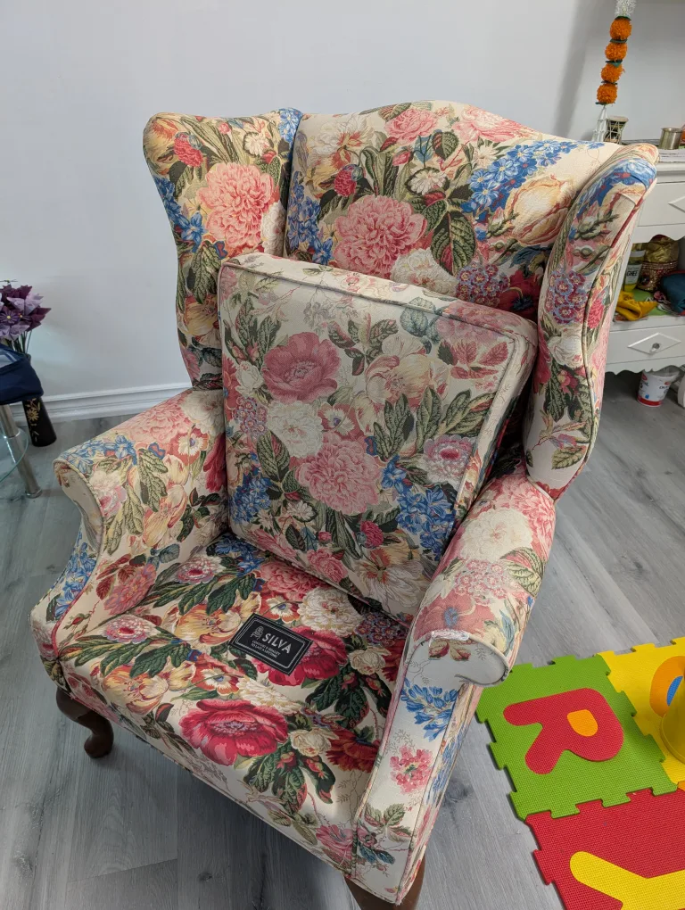 Floral Wingback Accent Chair image indicator(6)