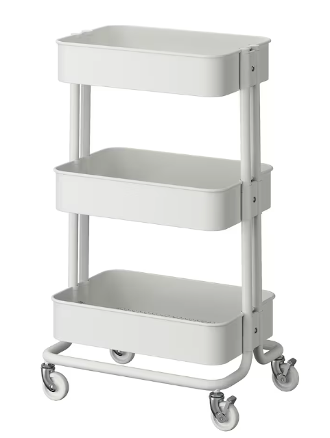 Moving Out Sale‼️ IKEA Raskog 3-Tier Utility Cart - White
