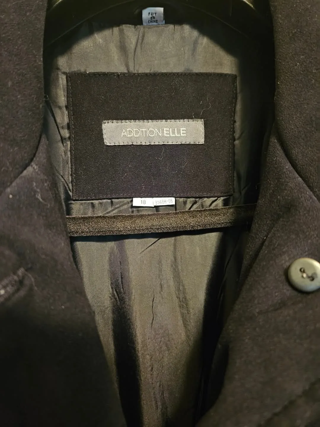 Addition Elle Women's Long Black Coat - Size 18 image indicator(4)