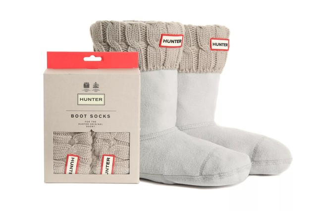 HUNTER Original Short Cable Knit Women's Boot Socks (M)