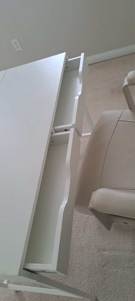 White Computer Desk with Drawer - photo 2