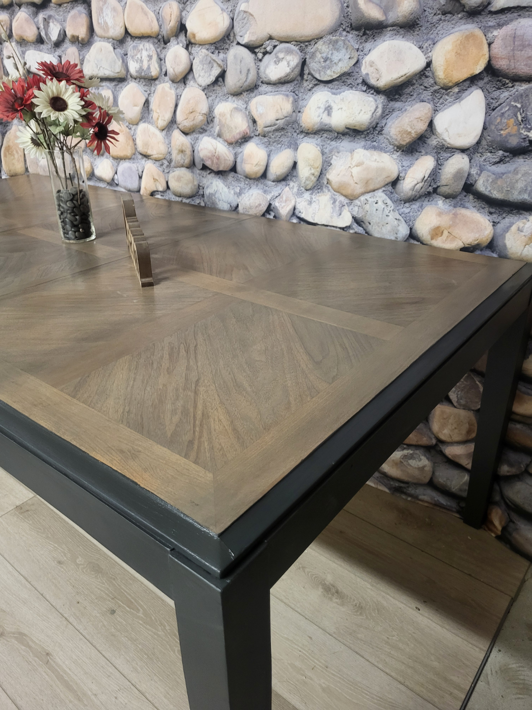 Large Rectangular Dining Table with Black Legs - photo 5