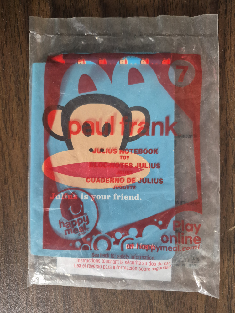 Paul Frank Julius Happy Meal Notebook Toy