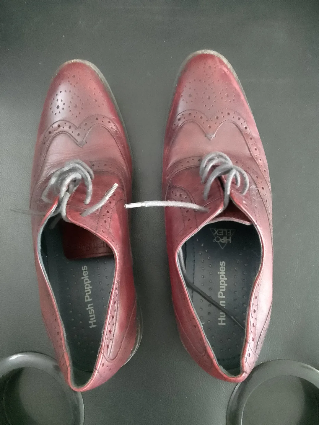 💚Men's Hush Puppies Leather Wingtip Shoes - Size 10 thumbnail