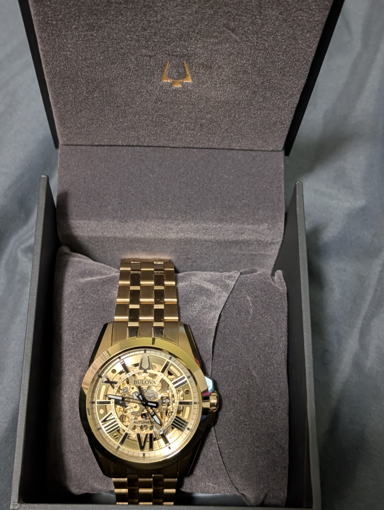 Bulova Automatic Skeleton Watch - Gold - photo 3