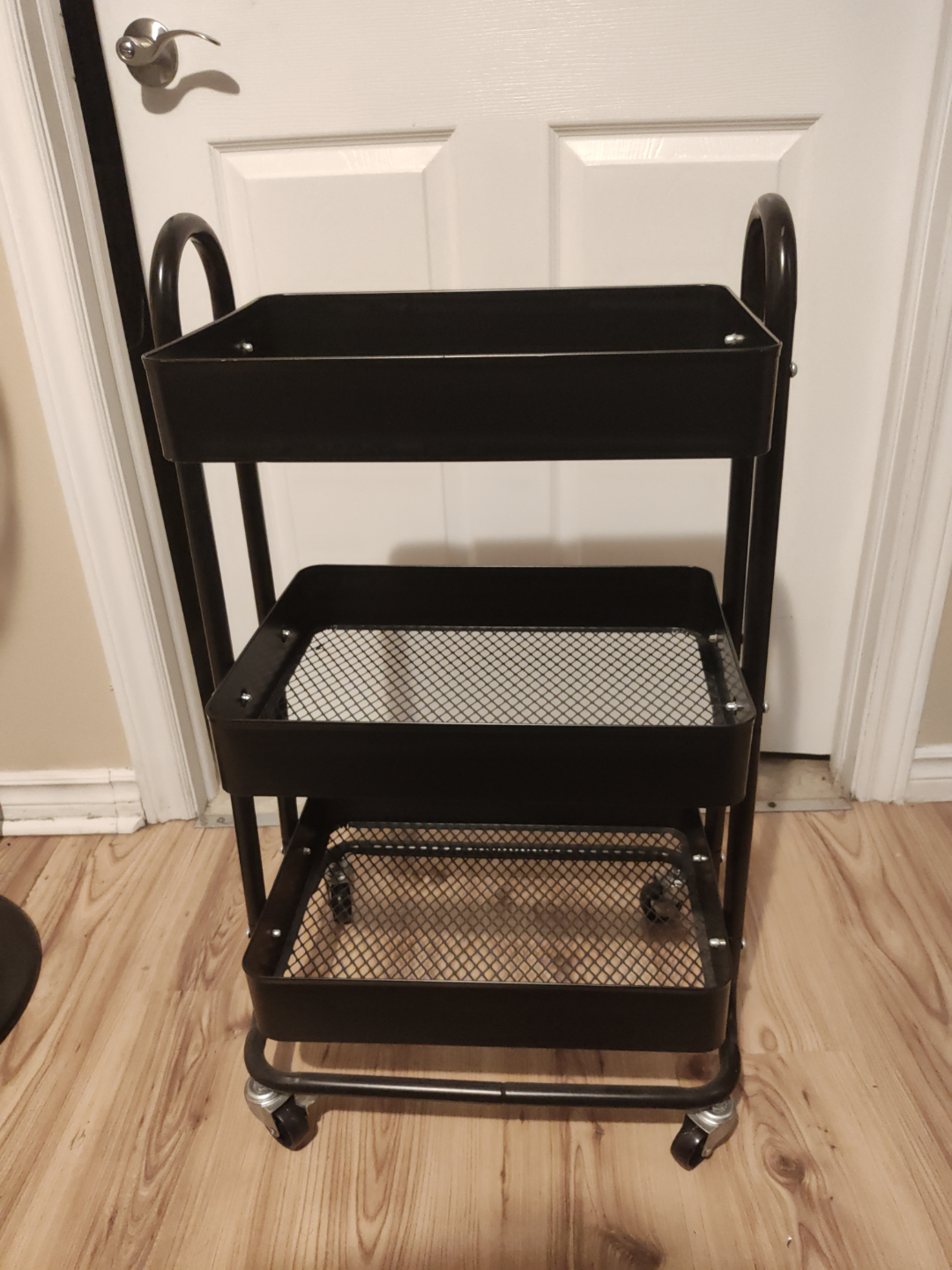 Black 3-Tier Rolling Cart - photo 2