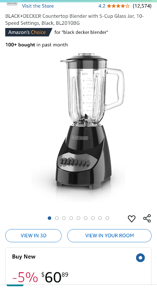 Black+Decker BL2010BG Countertop Blender💚 - photo 2