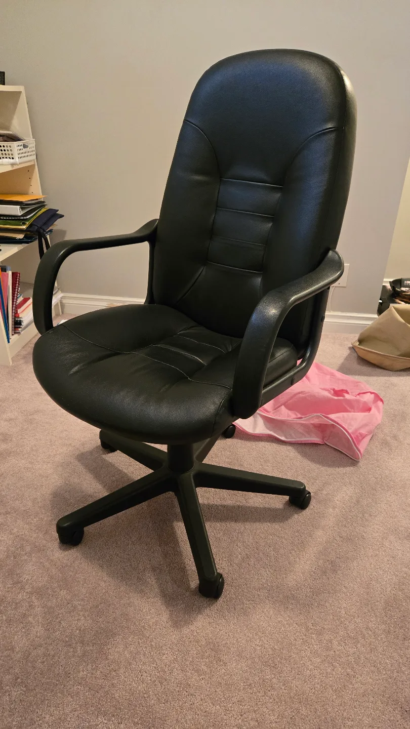 Black Leather Office Chair thumbnail