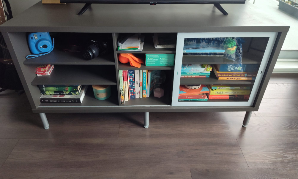 Wood Media Console Painted