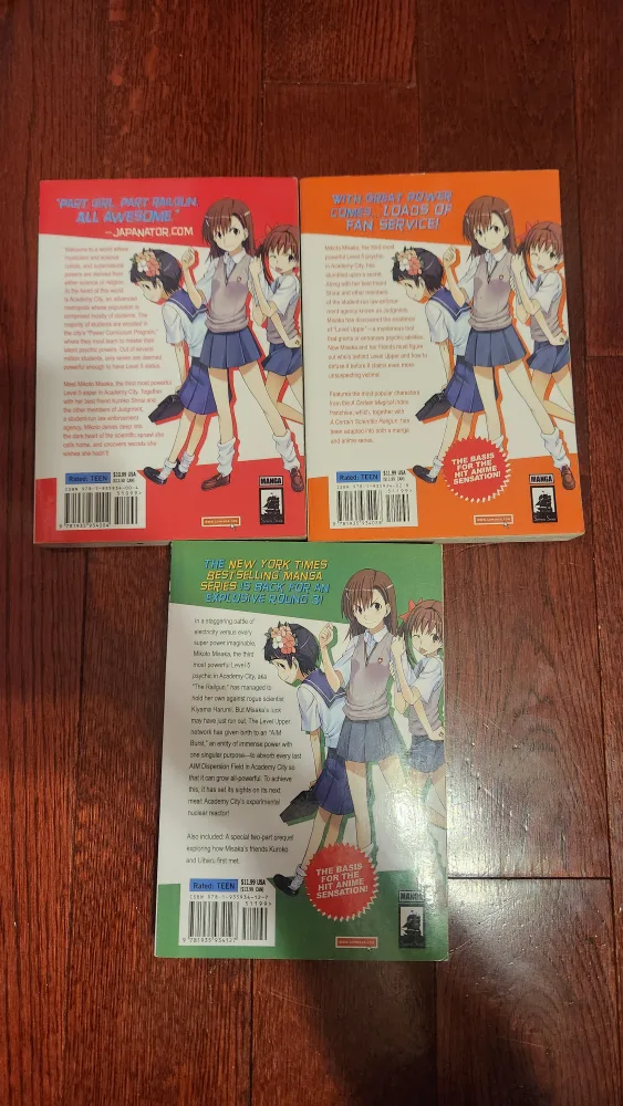 A Certain Scientific Railgun Manga Volumes 1-3 image indicator(2)