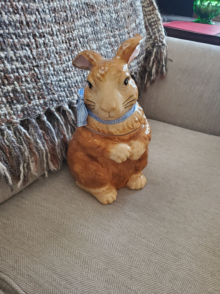 Pier 1 Imports Ceramic Bunny Cookie Jar