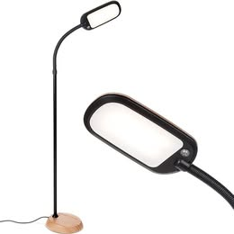 LED Floor Lamp with Adjustable Gooseneck Black Slim - photo 2