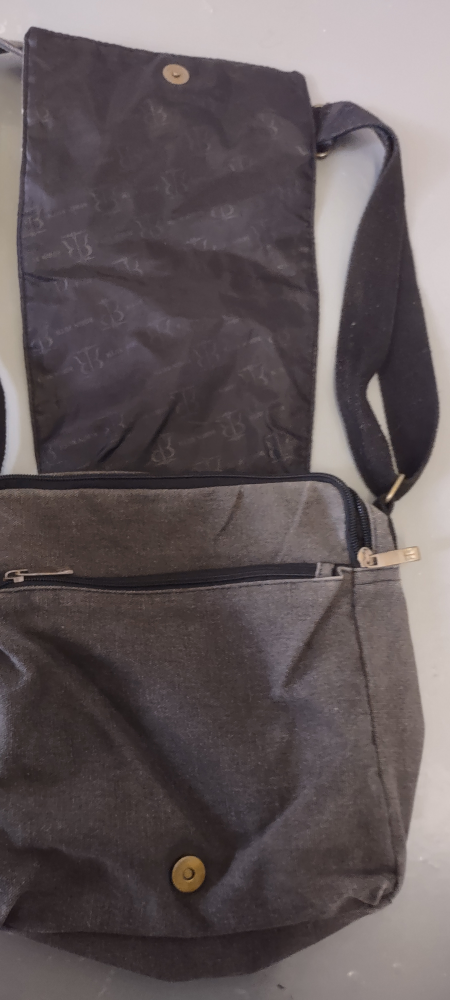 Robin Ruth Grey Canvas Crossbody Bag - photo 3