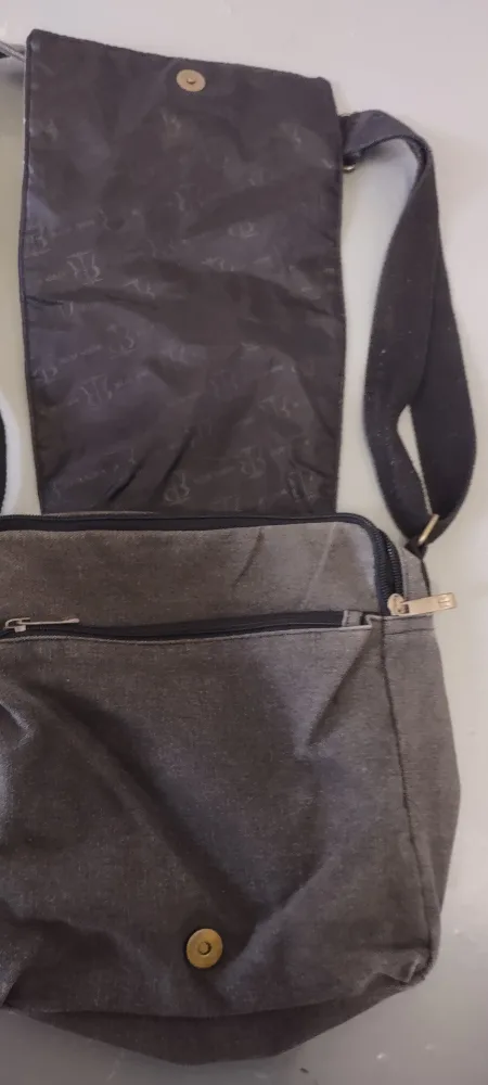 Robin Ruth Grey Canvas Crossbody Bag image indicator(3)