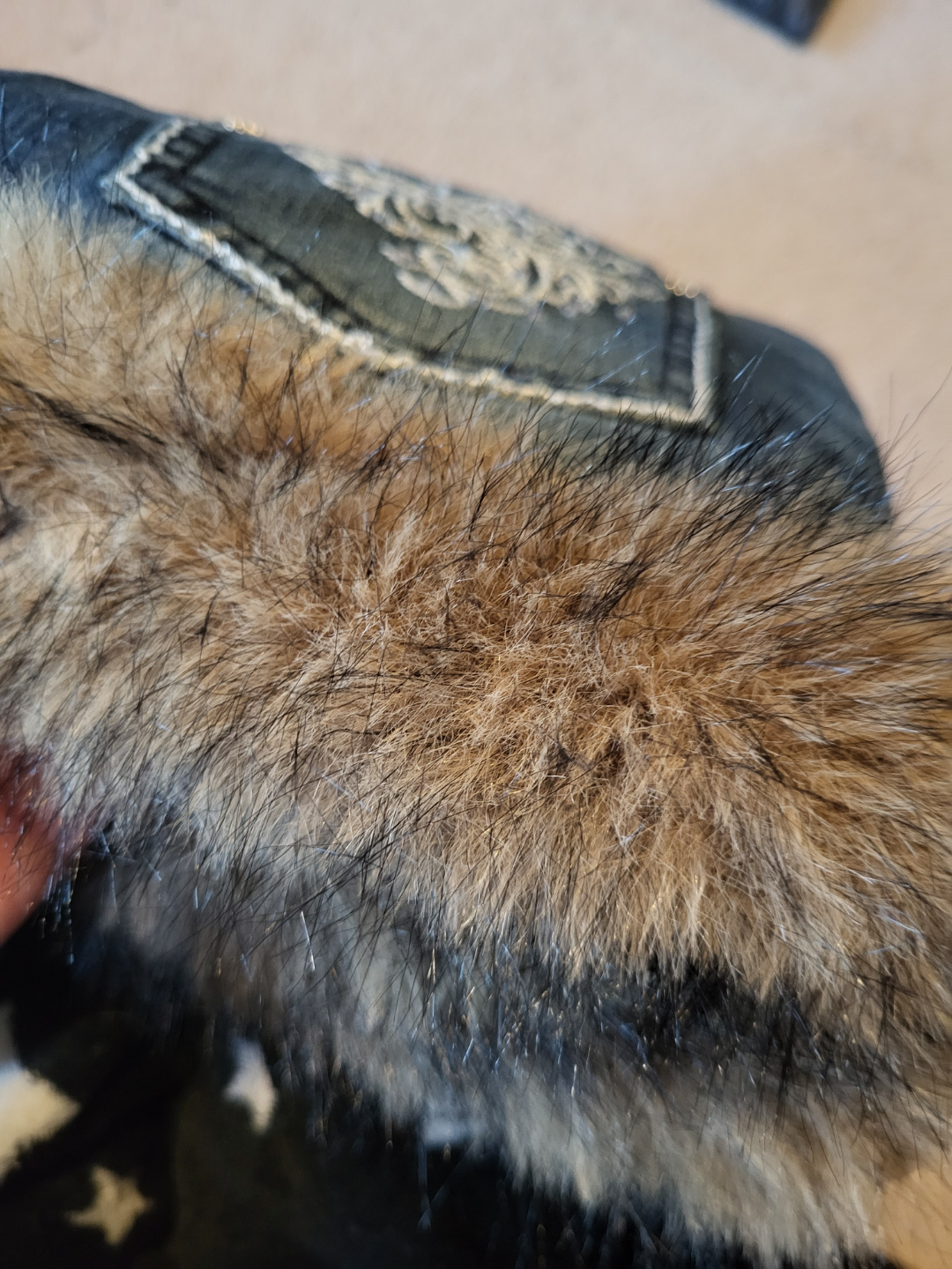 Y2K Miss Me Denim Mini Skirt with Faux Fur Trim - photo 4