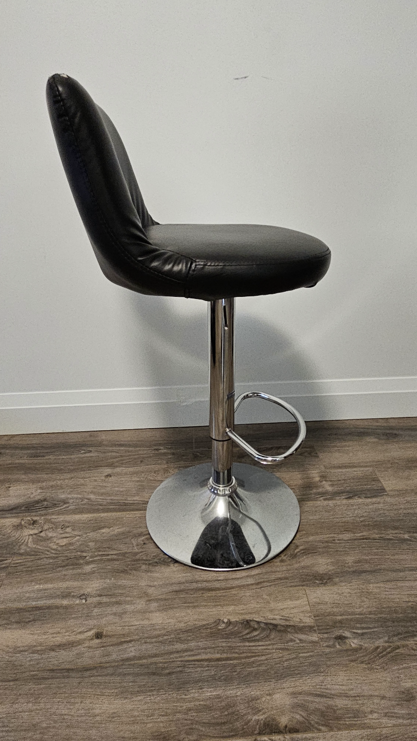 Adjustable Black Bar Stools - photo 3