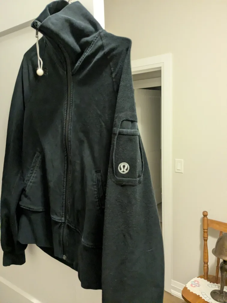 Lululemon Black Scuba Hoodie Zip-Up Jacket image indicator(3)