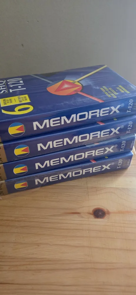 Four Memorex T-120 VHS tapes thumbnail