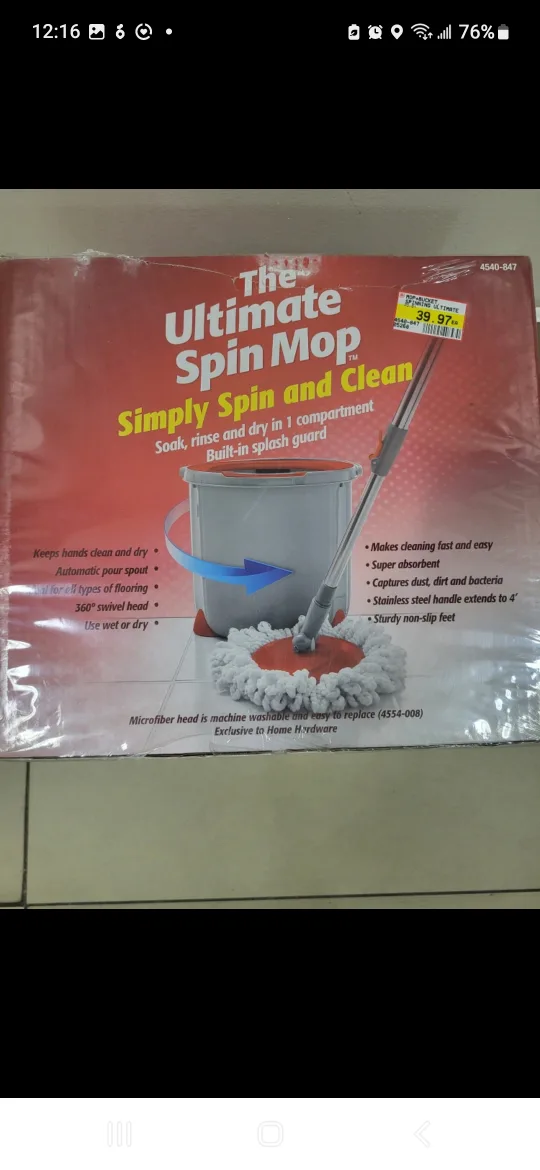 The Ultimate Spin mop with built-in splash guard image indicator(3)