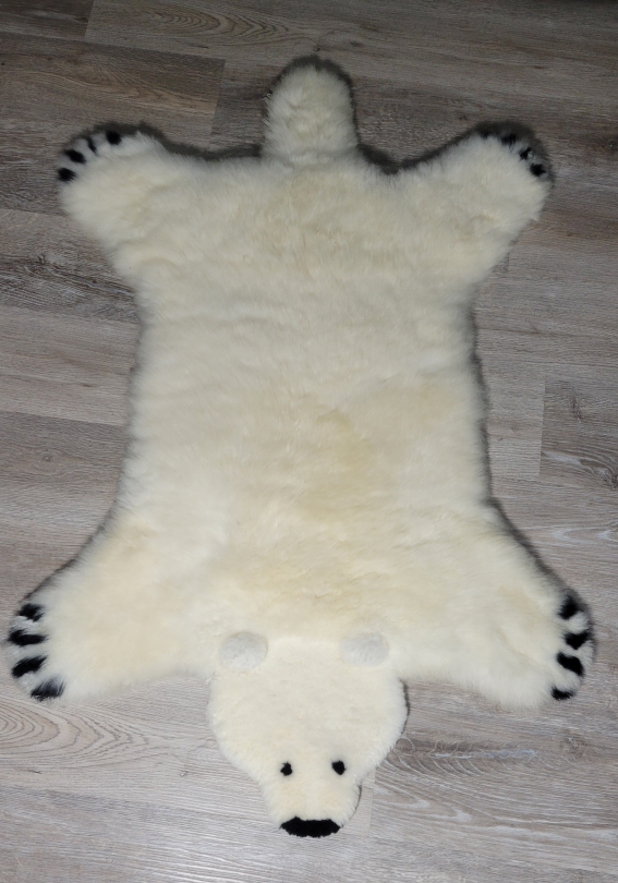 💚 NEW Sheepskin Polar Bear Rug