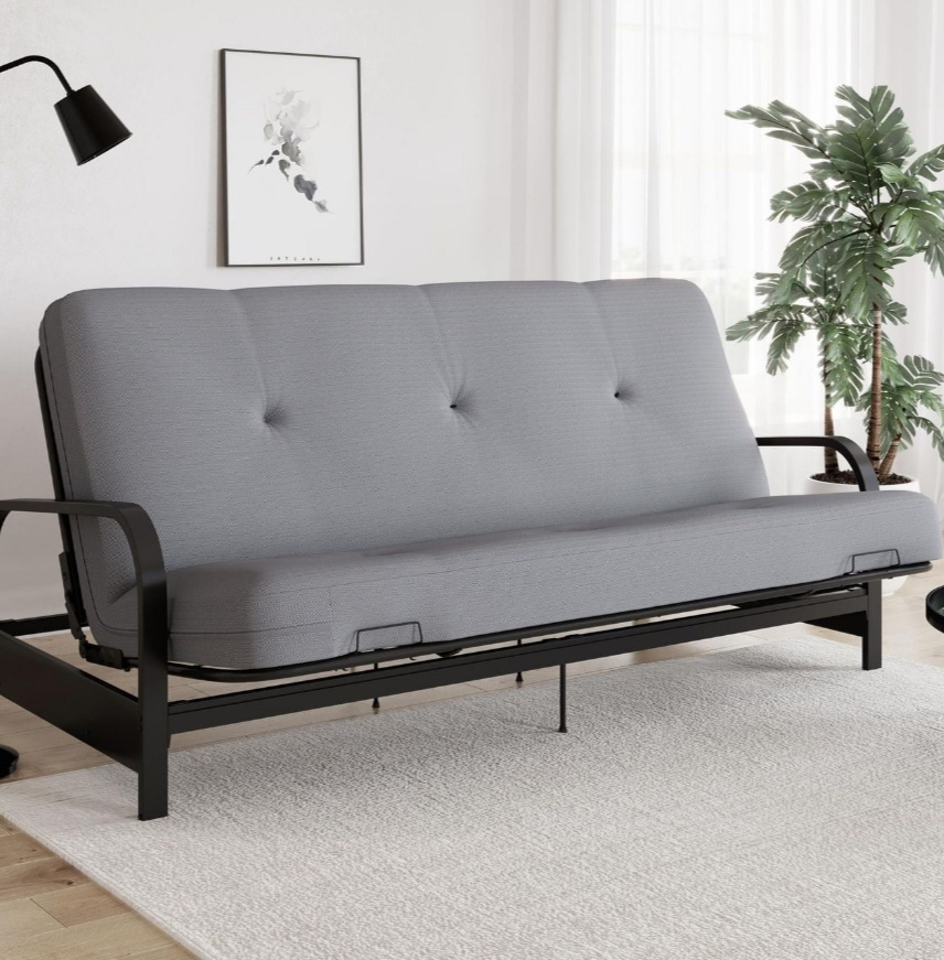 Metal Futon Frame with Mattress