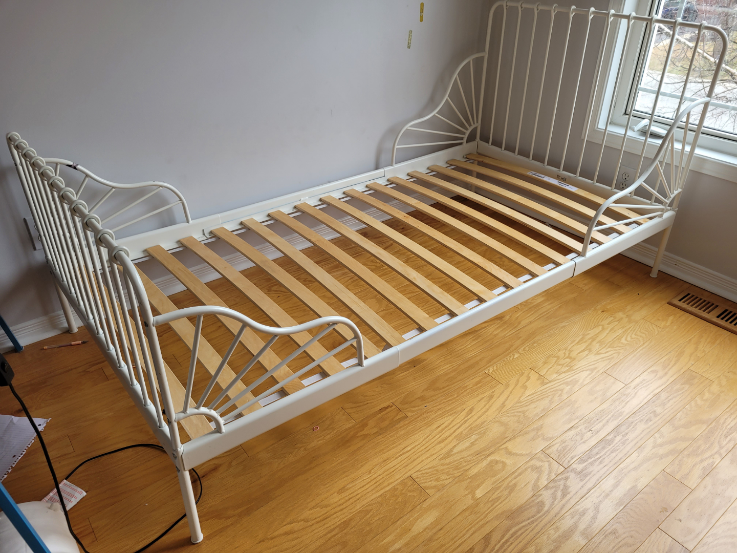 IKEA Metal Twin Bed Frame - White