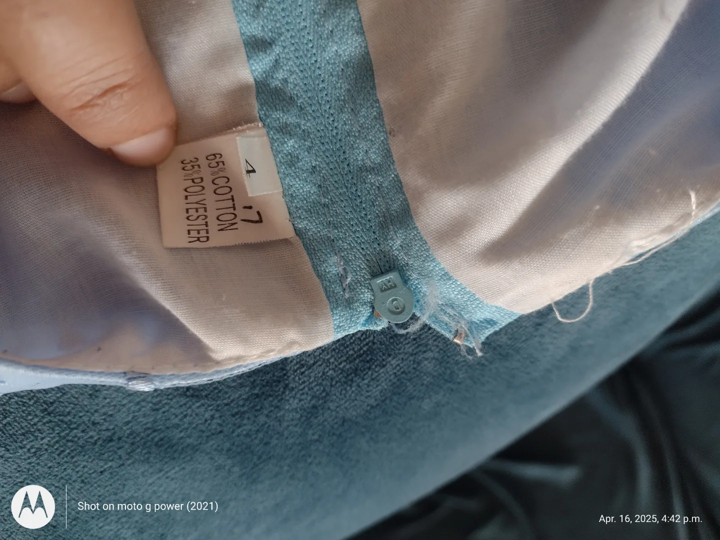 Girls' Light Blue High-Low Flower Girl Dress image indicator(10)