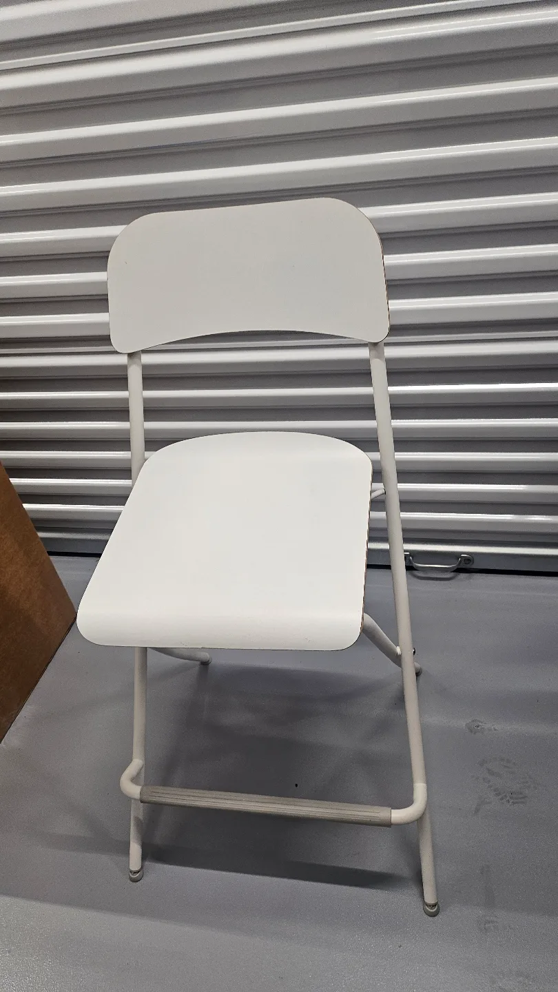 White Folding Bar Stool image indicator(2)
