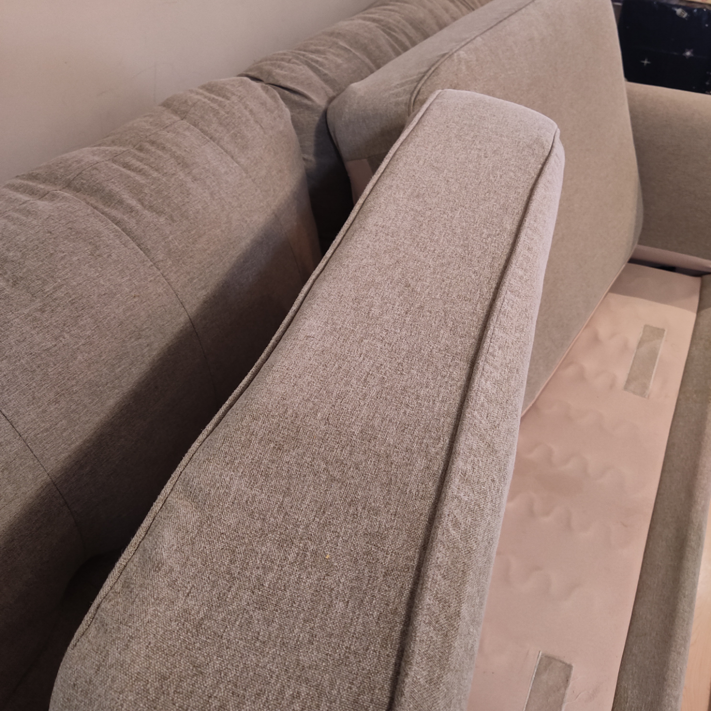 Beige Loveseat/Sofa - Three Seaters - photo 3