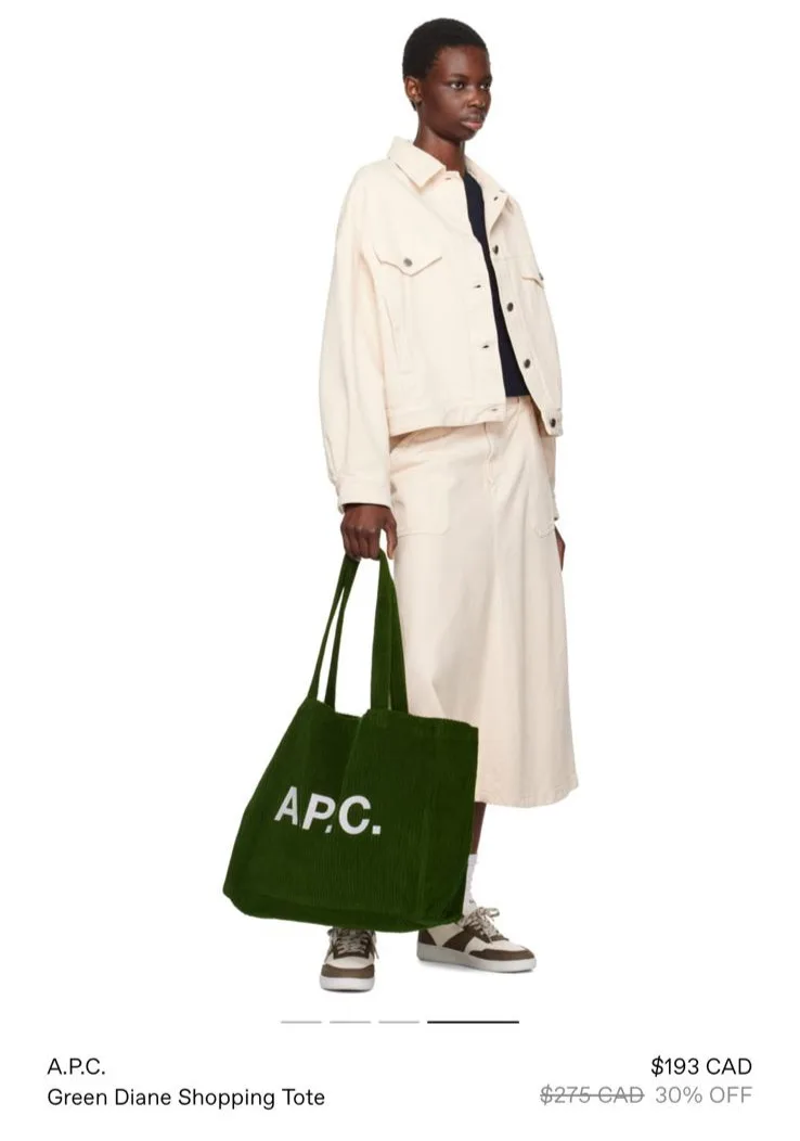 A.P.C. tote bag corduroy image indicator(3)