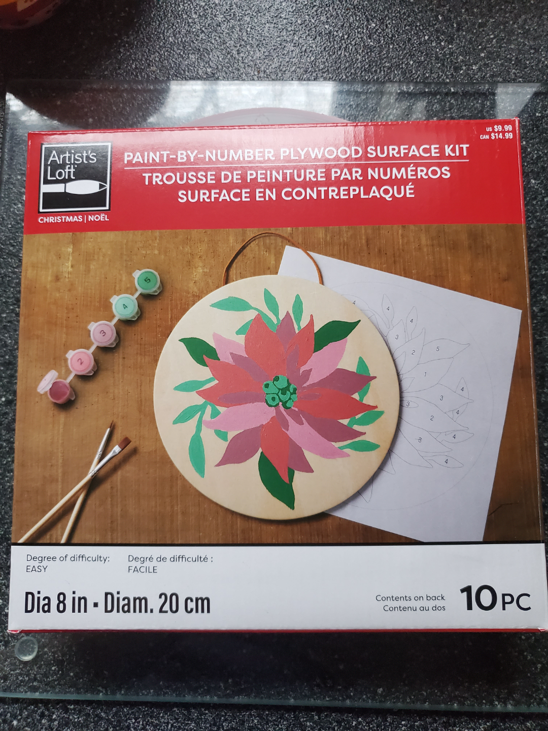 Artist's Loft Paint-by-Number Christmas Poinsettia Kit