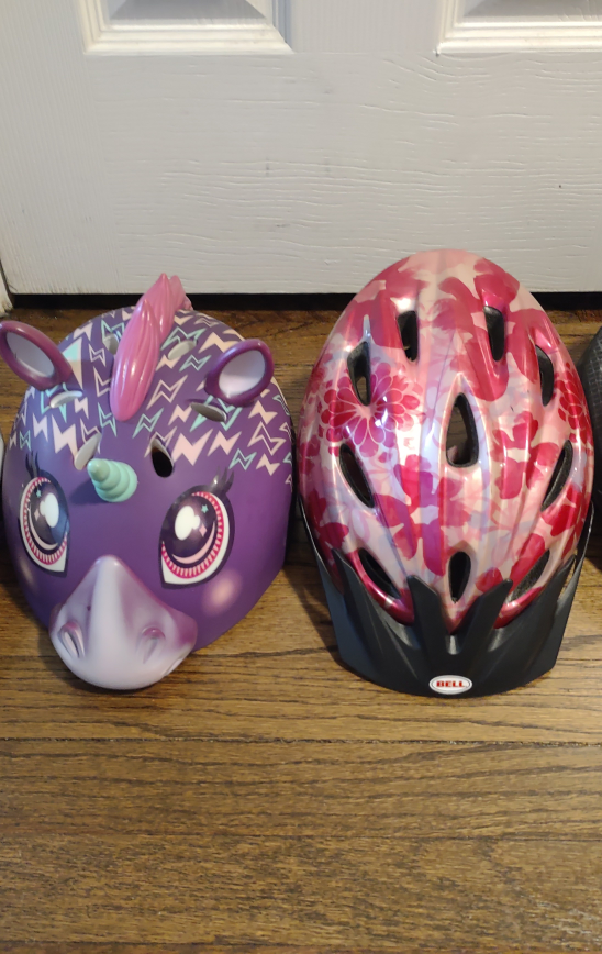 Kids' Bike Helmets - Unicorn & Floral Designs💚