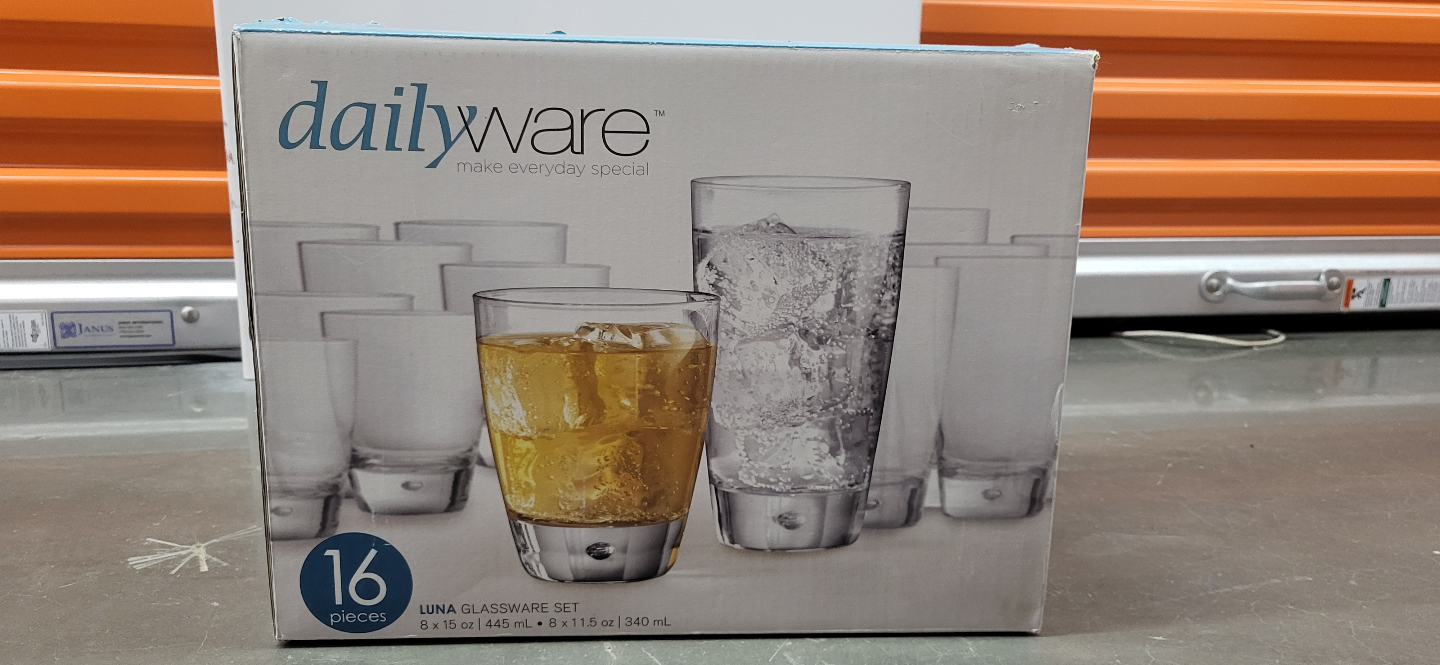 Dailyware Luna Glassware Set - 15 Pieces