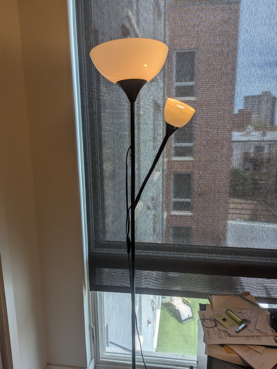 Modern Two-Light Floor Lamp (Black) - photo 2
