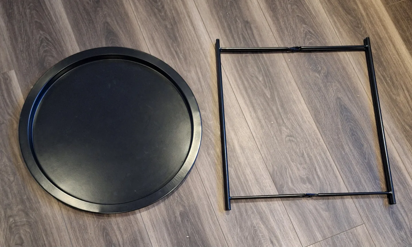 MUST GO ASAP!!! Set of 2 foldable metal side tables image indicator(3)