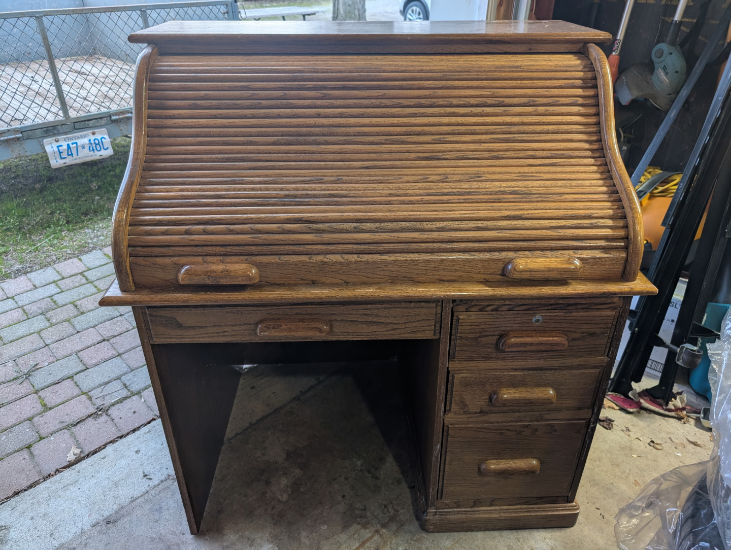 Vintage Roll Top Desk