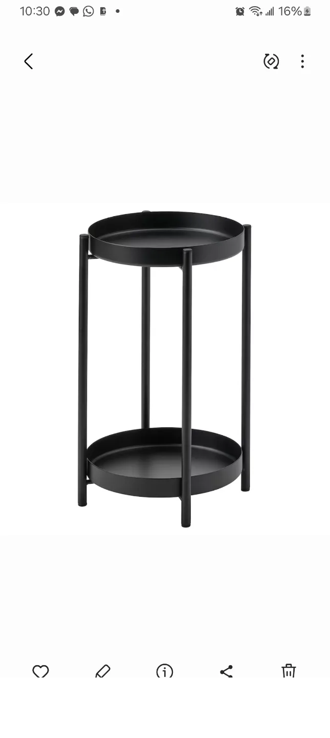 Black Metal Two-Tier Plant Stand💚 image indicator(2)