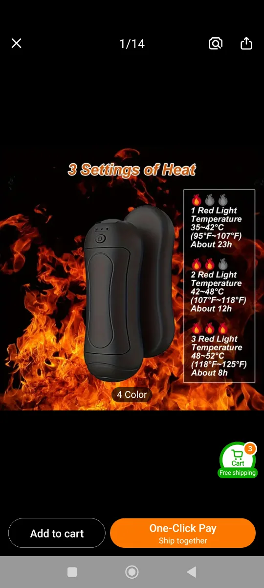 Brand New USB Pair of Rechargeable Hand Warmers with box image indicator(8)