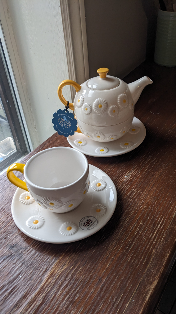 Bluebird and Willow Daisy Tea Set for 2