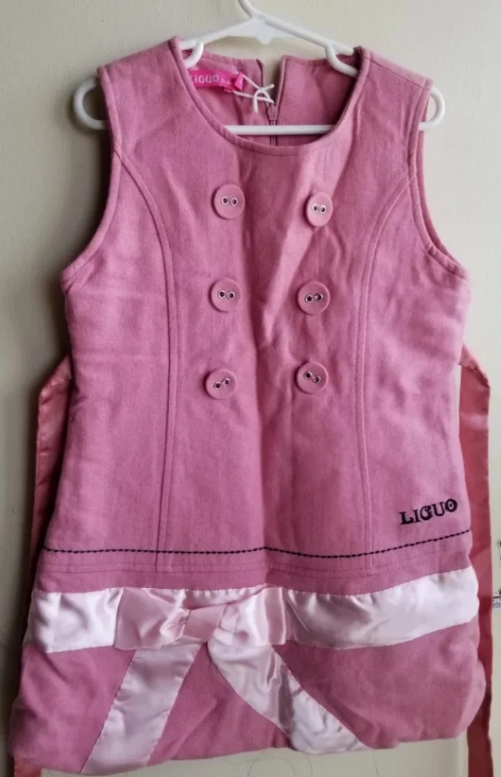 Girls' Pink LIGUO Dress 💚 image indicator(2)