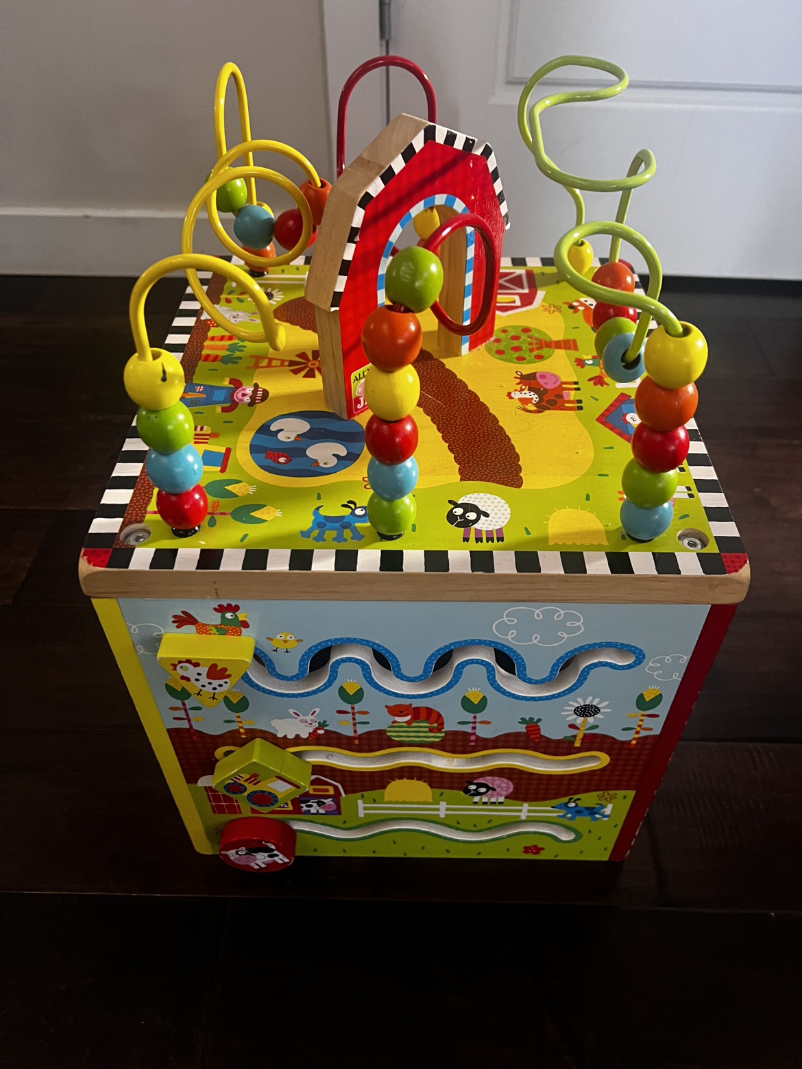 Wooden Farm Activity Cube Toy