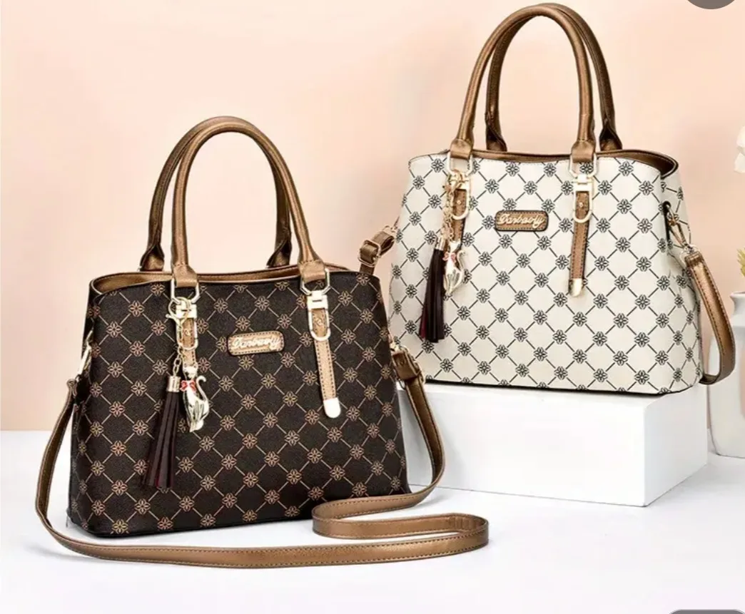 brand new Brown and Gold Designer Handbag with Strap $35 each thumbnail