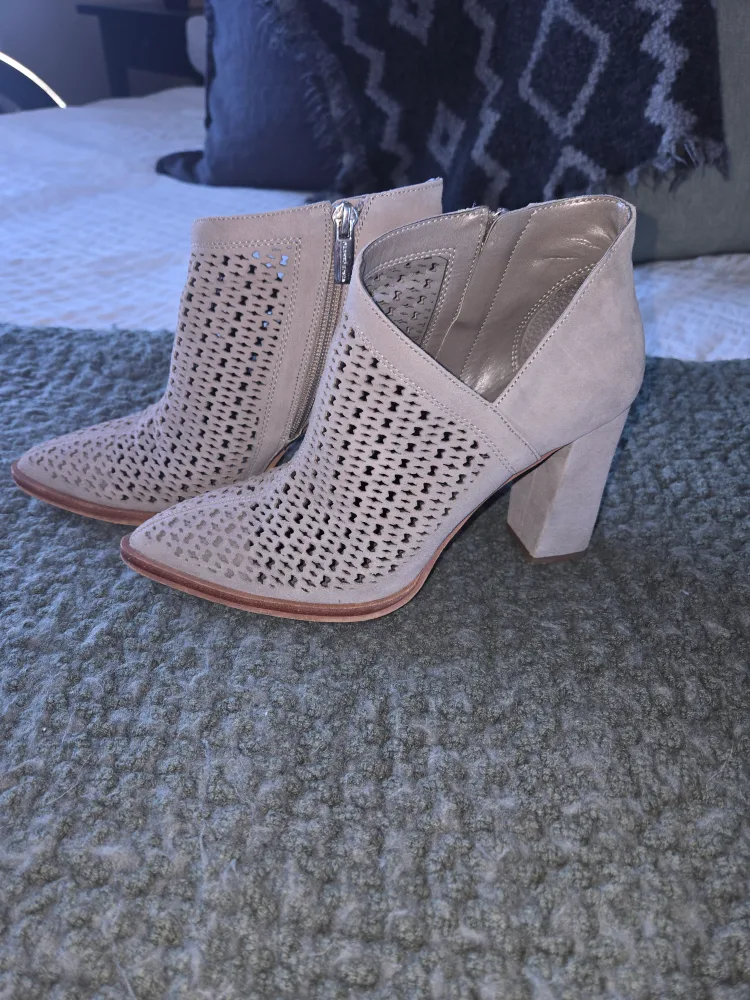 Grey Suede Cut-Out heels vince camuto image indicator(3)