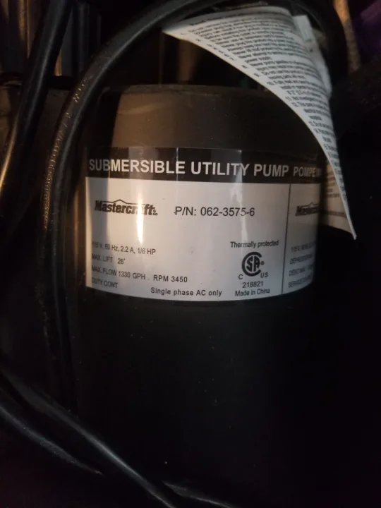 Mastercraft Submersible Utility Pump thumbnail
