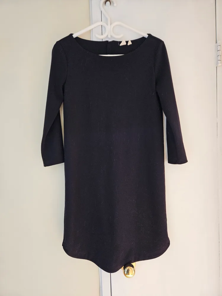 Black 3/4 Sleeve Mini Dress 💚 thumbnail