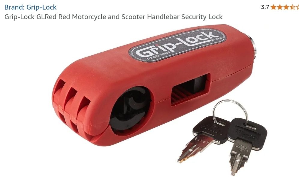 Grip-Lock GLRed Motorcycle and Scooter Handlebar Security Lock - photo 2