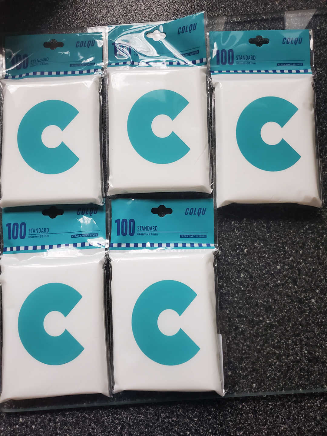 5 packs of Colqu Clear Card Sleeves
